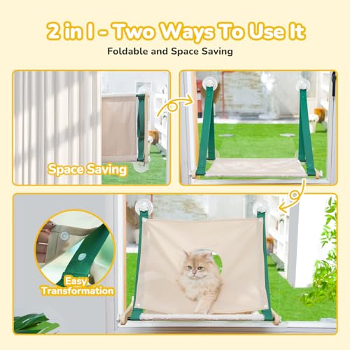 Large Cat Window Hammock with Suction Cups