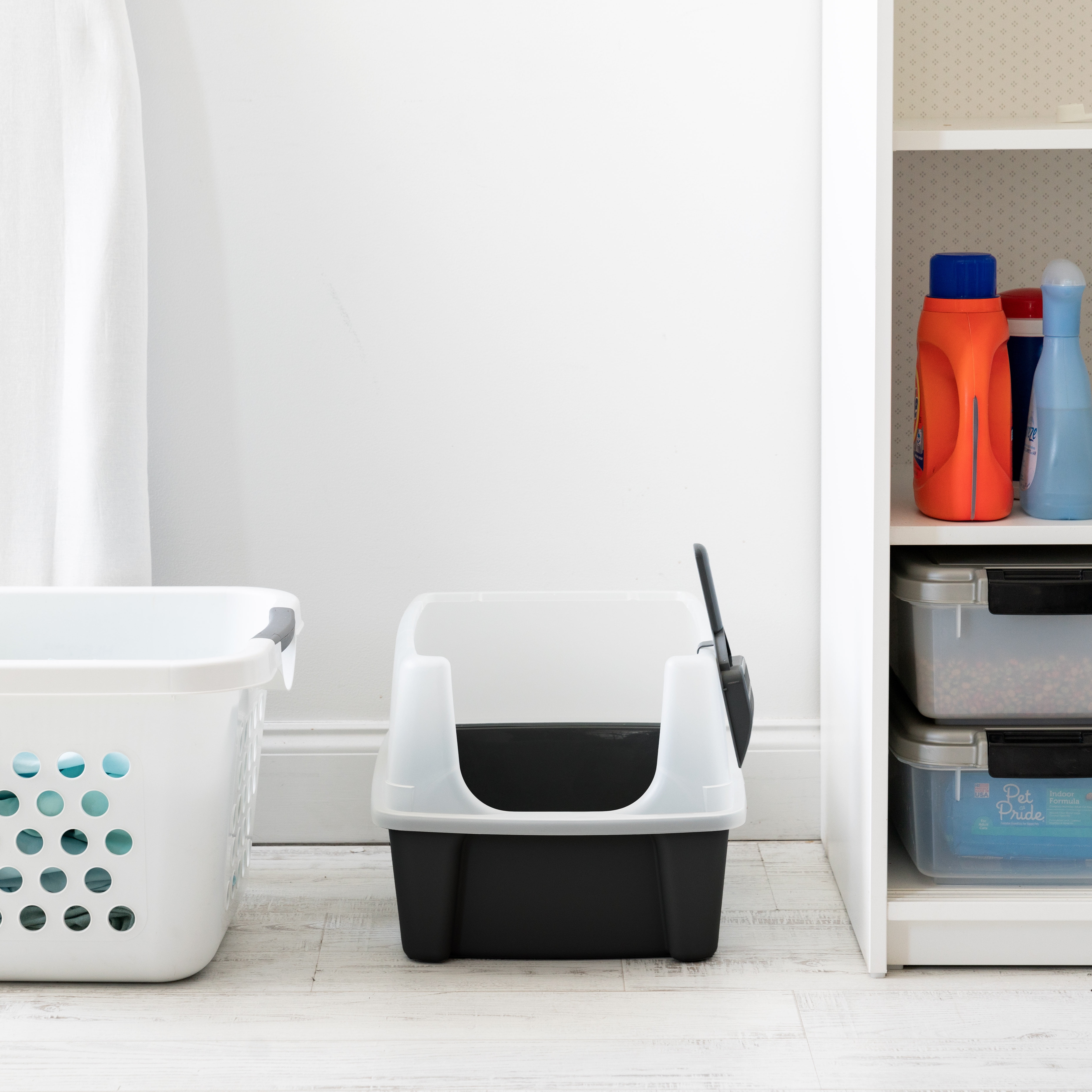 IRIS Open-Top Cat Litter Box, Black