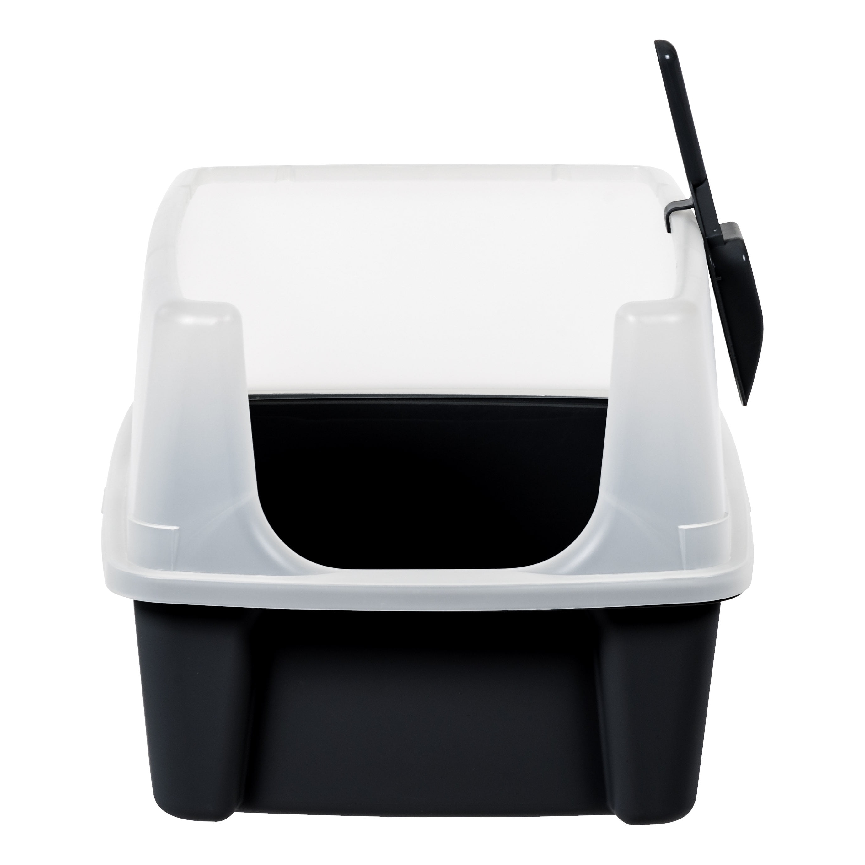 IRIS Open-Top Cat Litter Box, Black