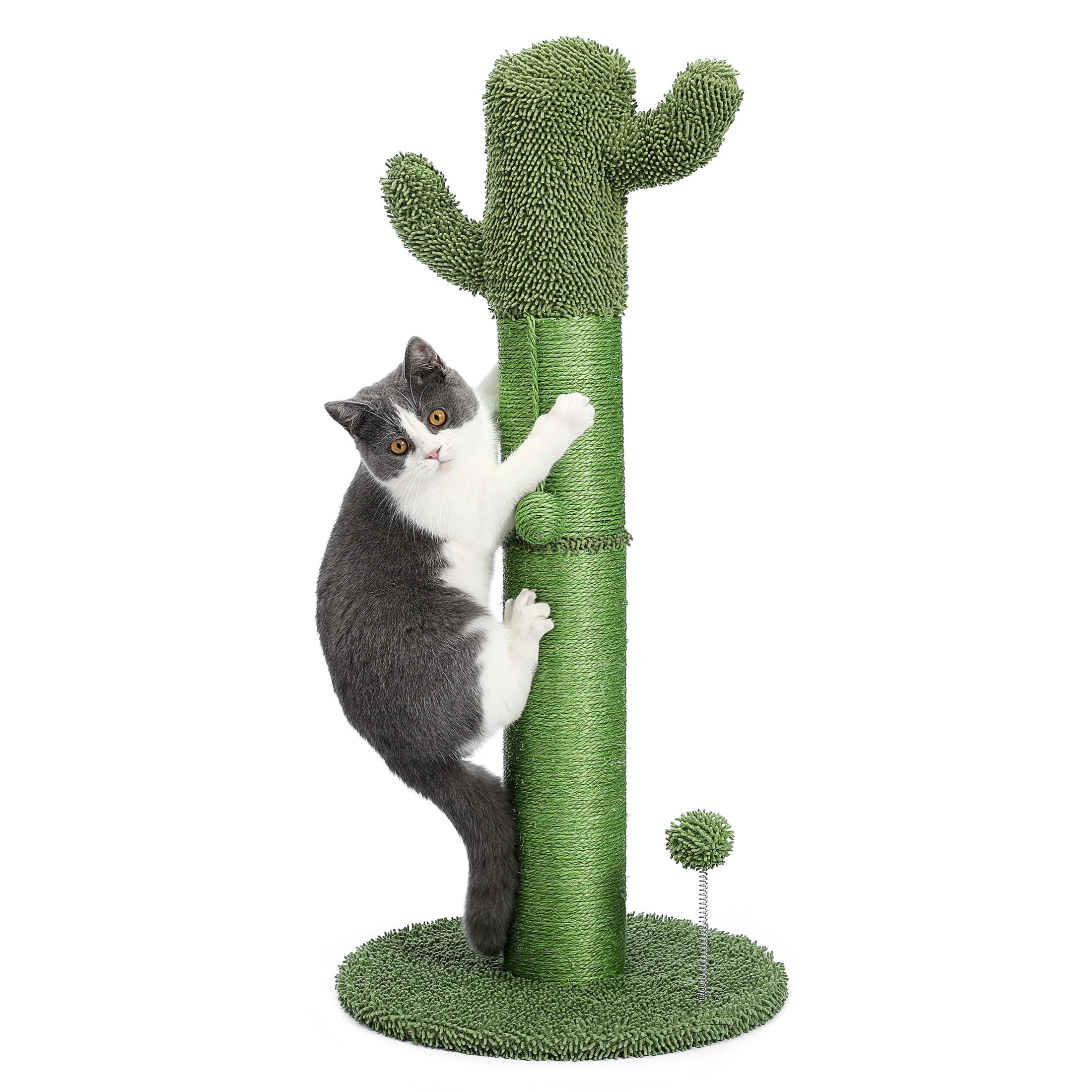 Green Cactus Cat Scratching Post Toy