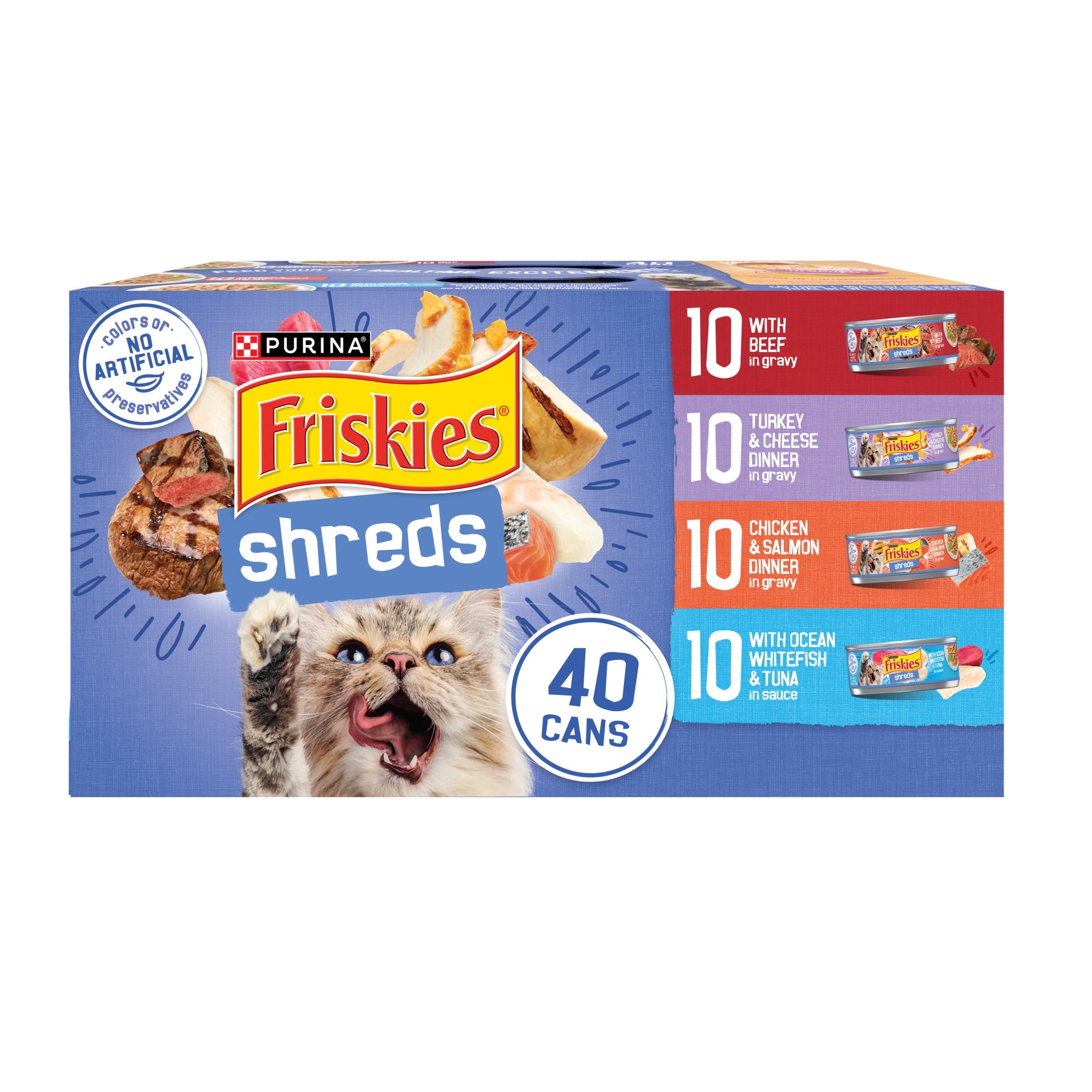 40 Pack Purina Friskies Cat Food Variety