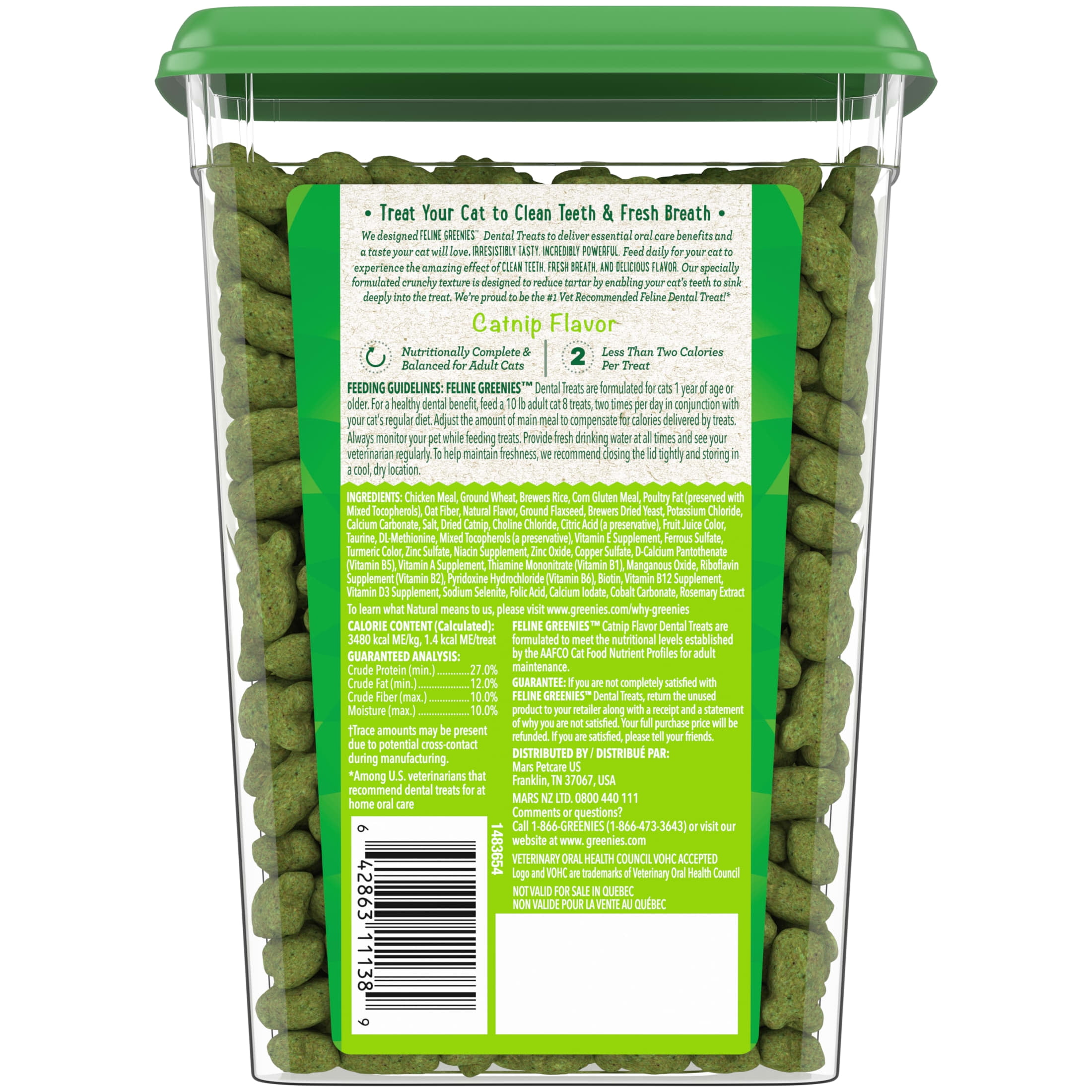 Catnip Flavored Feline Dental Treats - 9.75 oz