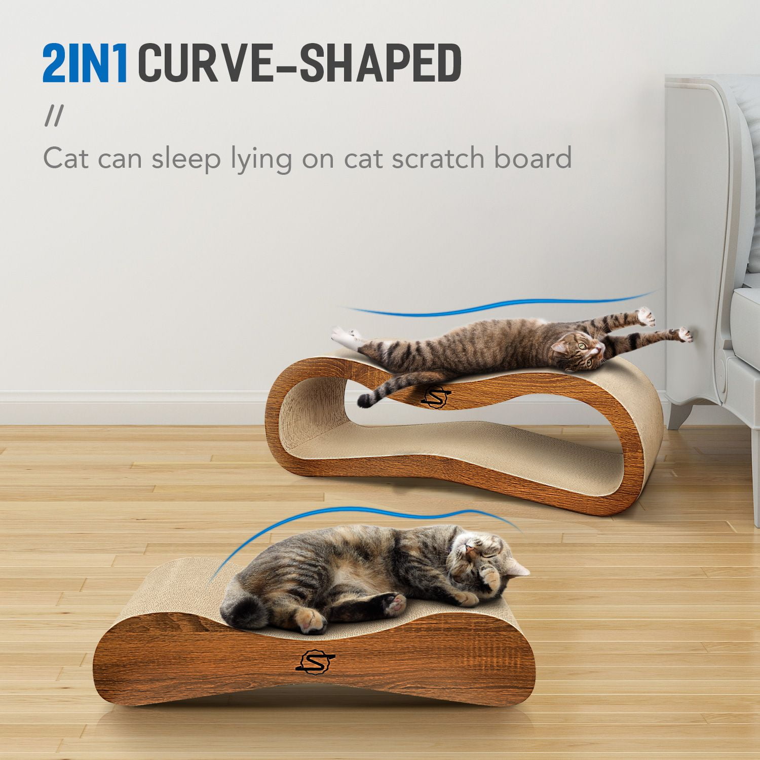 Cat Scratcher Lounge with Catnip - ScratchMe