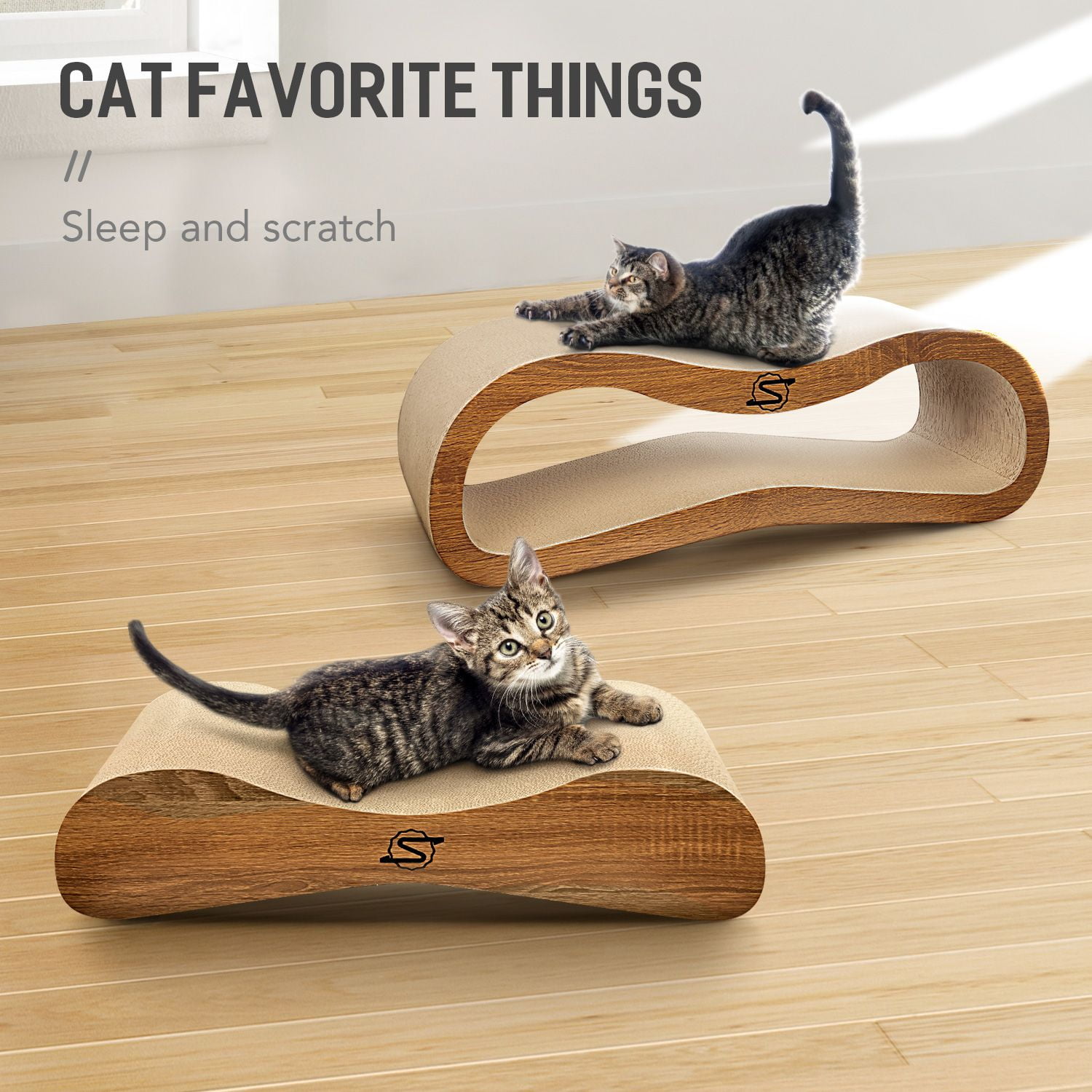 Cat Scratcher Lounge with Catnip - ScratchMe
