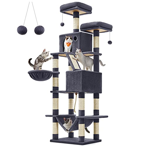 Large Multi-Level Cat Tree with Hammock and Scratching Posts