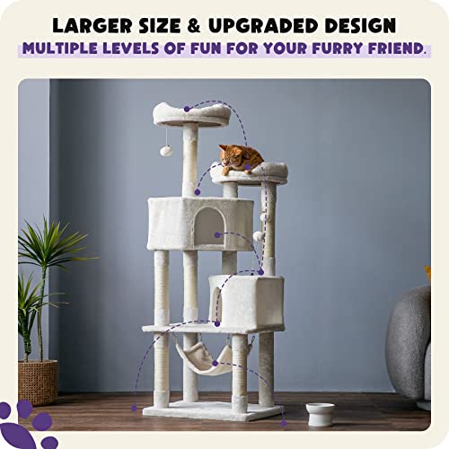 Multi-Level Cat Tower with Condos and Toys
