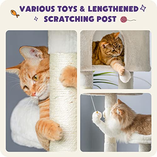 Multi-Level Cat Tower with Condos and Toys