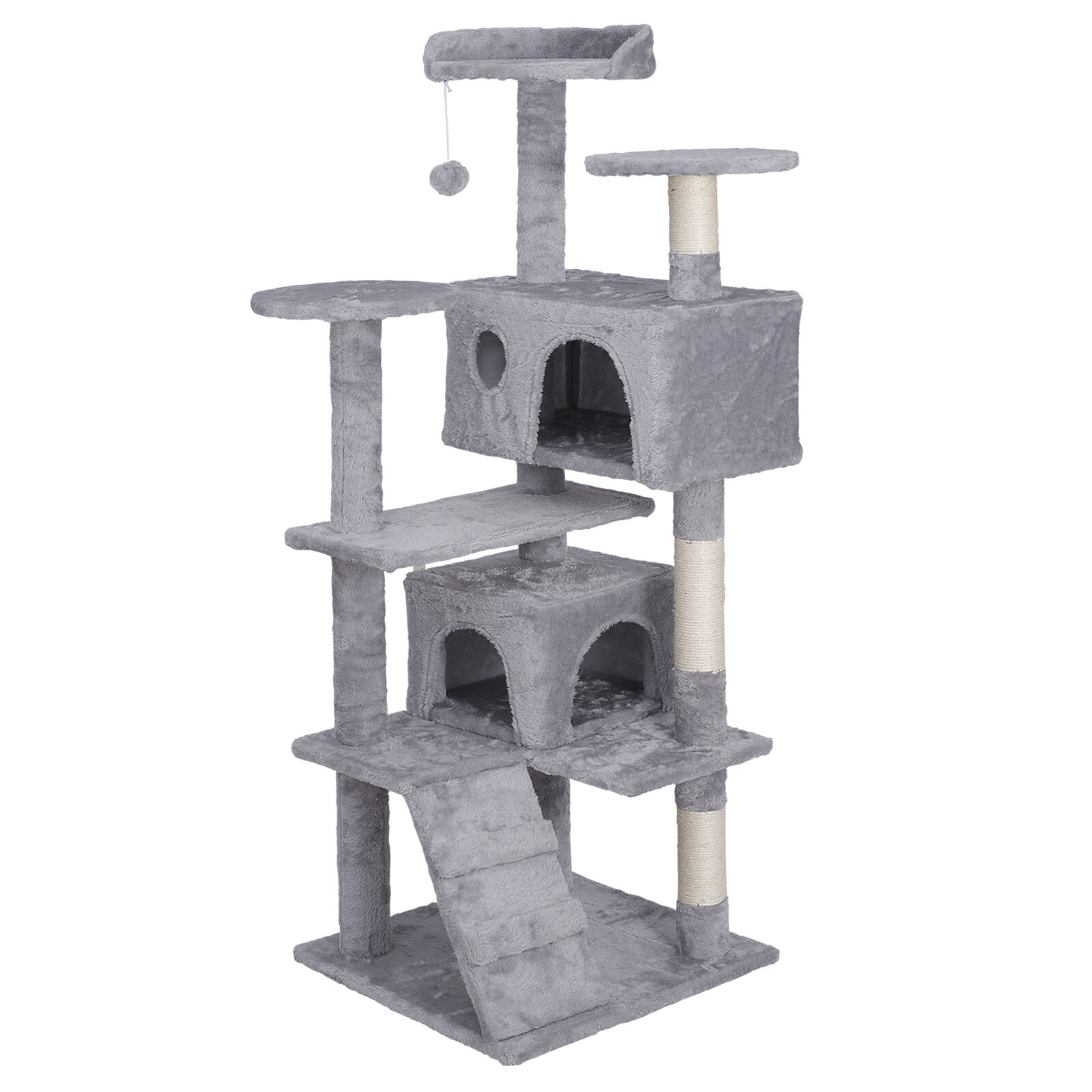 Light Grey Cat Tree Activity Center Condo