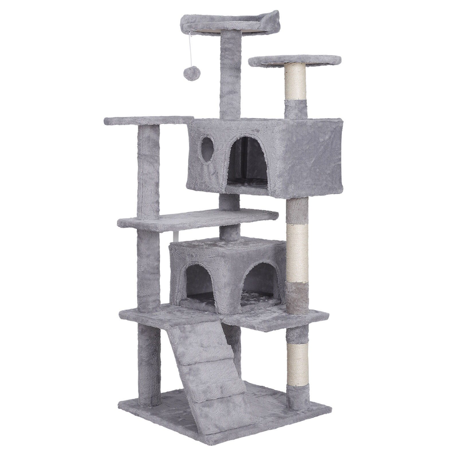 Light Grey Cat Tree Activity Center Condo