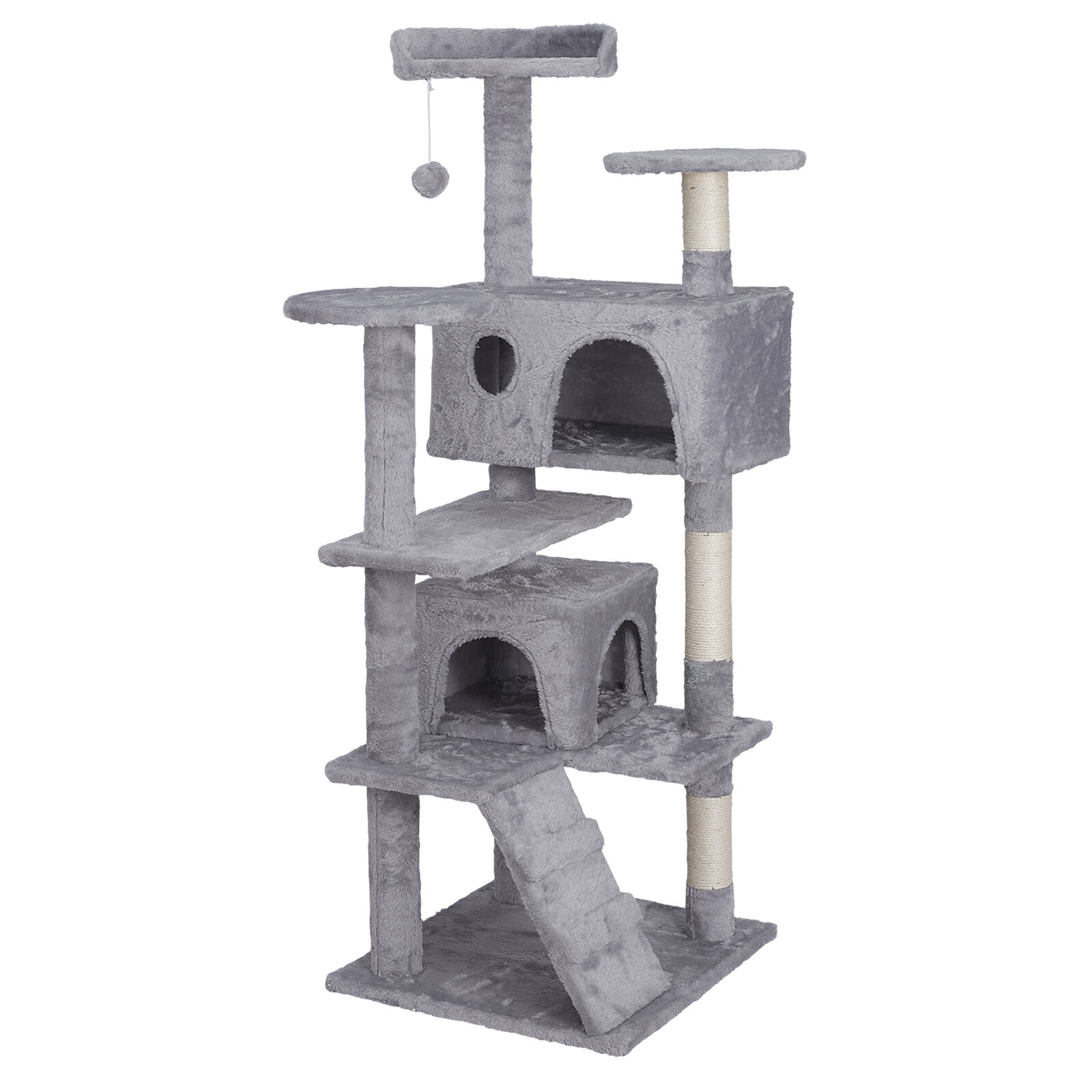 Light Grey Cat Tree Activity Center Condo
