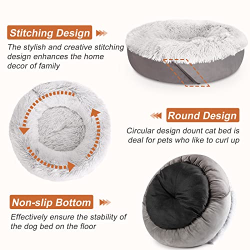 Calming Donut Bed for Cats & Dogs