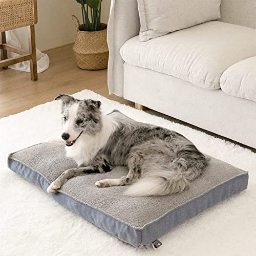 Orthopedic Fleece Cat/Dog Bed (Gray, 30x20x4)