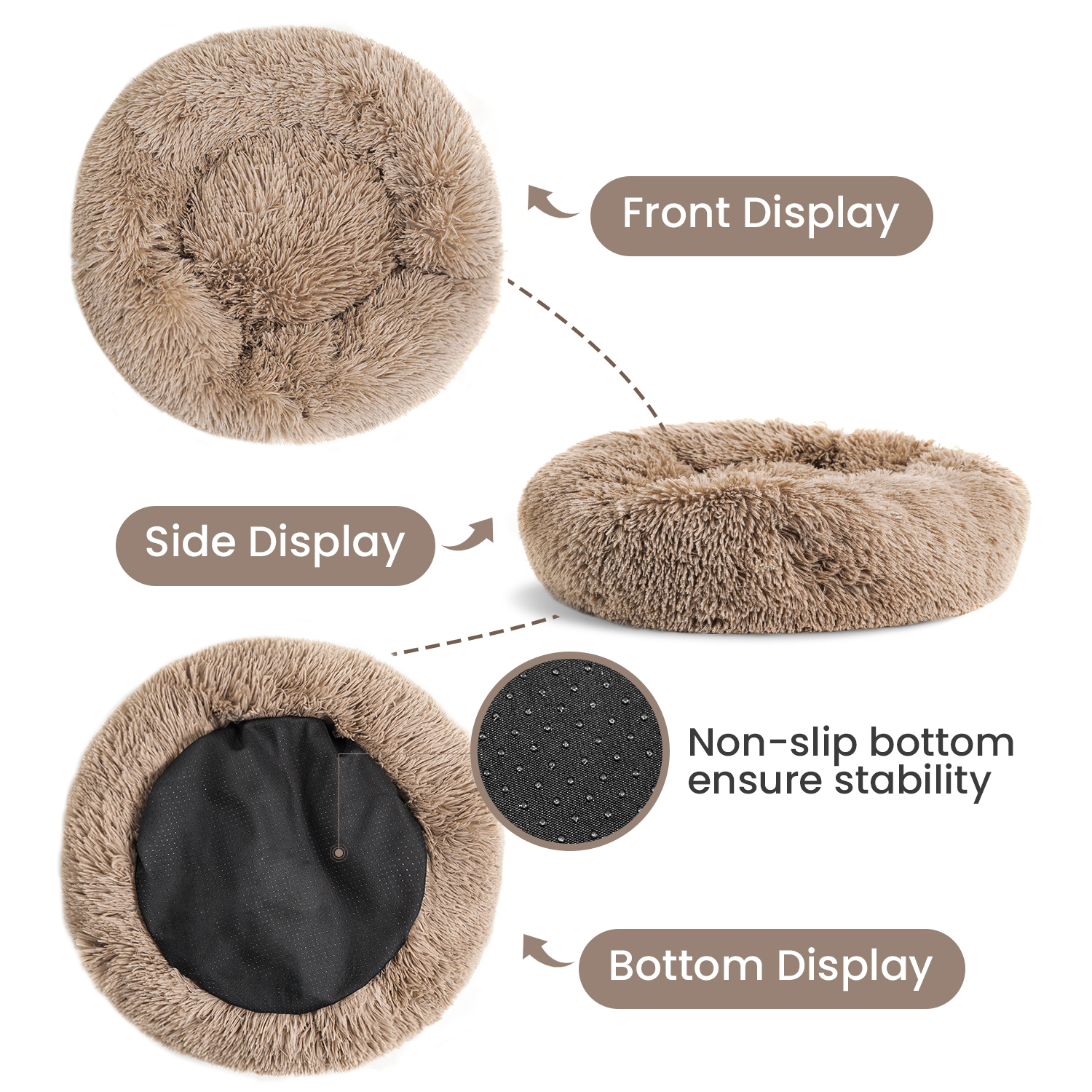 Plush Cat Bed for Comfortable Sleep