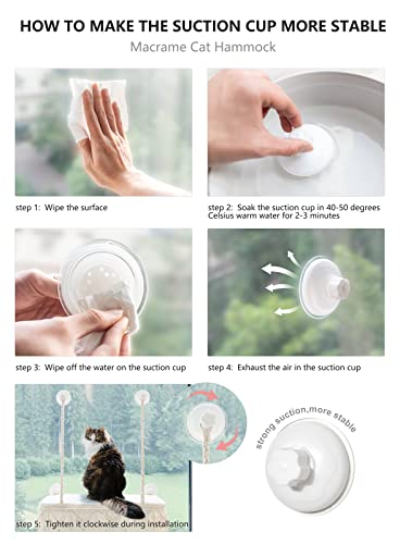 Macrame Cat Window Perch with Tassel, Gift