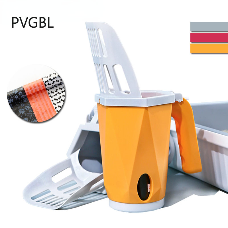 Detachable Cat Litter Scoop with Bag Holder