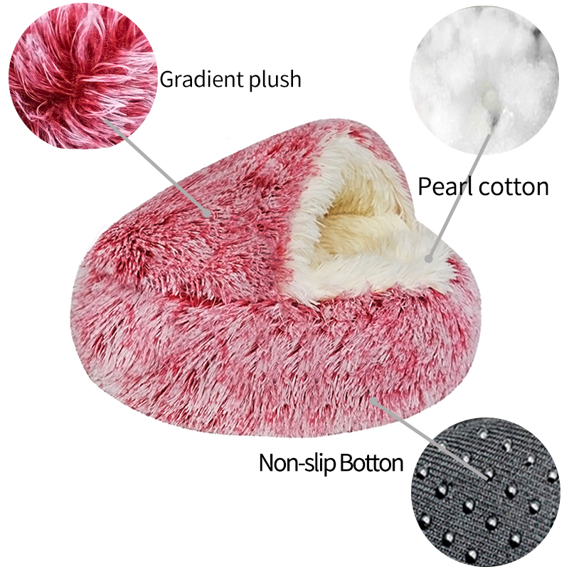 Cozy Cat & Dog Bed Cave/Cuddler: Machine Washable!