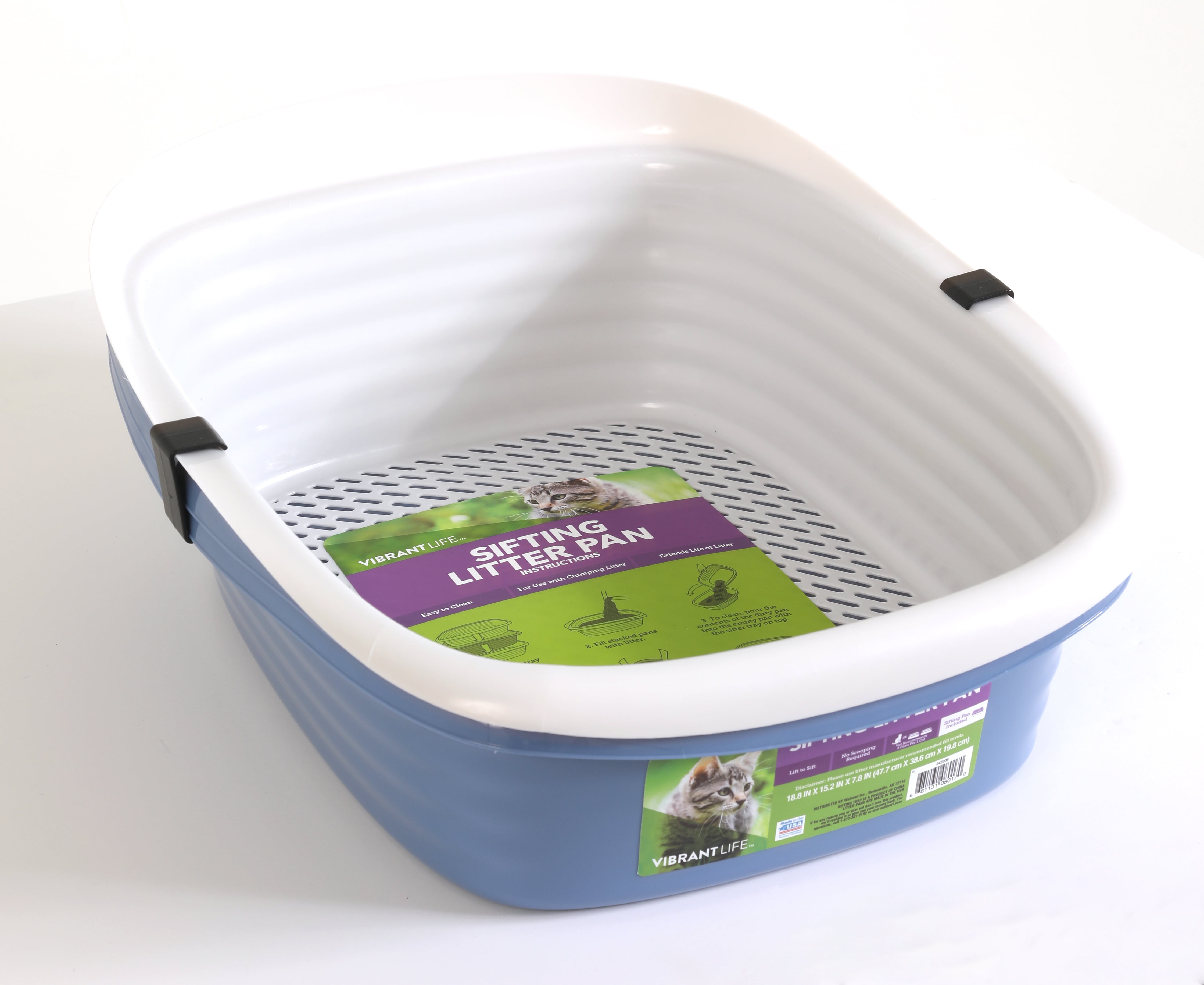 Large Vibrant Life Cat Litter Pan