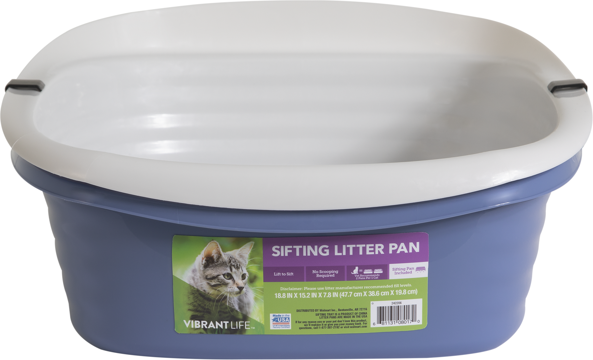 Large Vibrant Life Cat Litter Pan