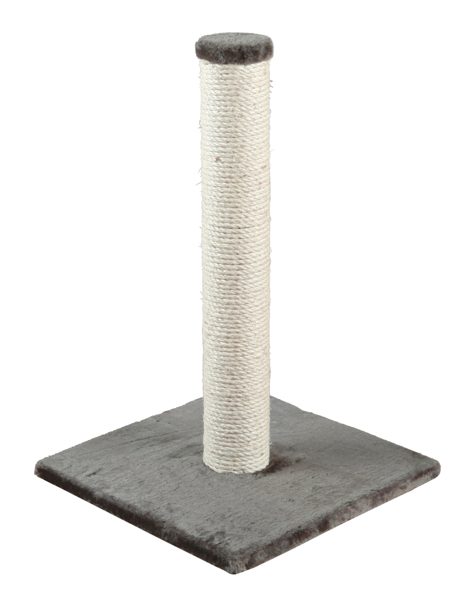 Gray Cat Scratching Post with Plush Base