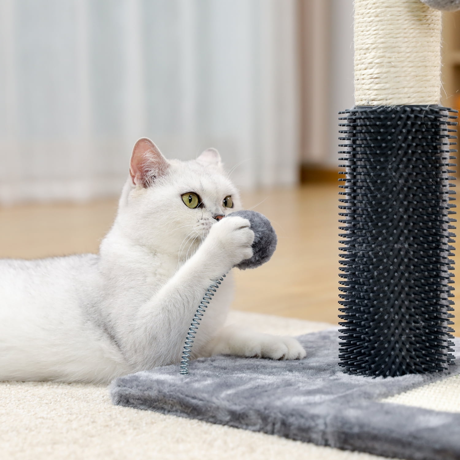 Rubber Massager Cat Scratching Post by PAWZ Road