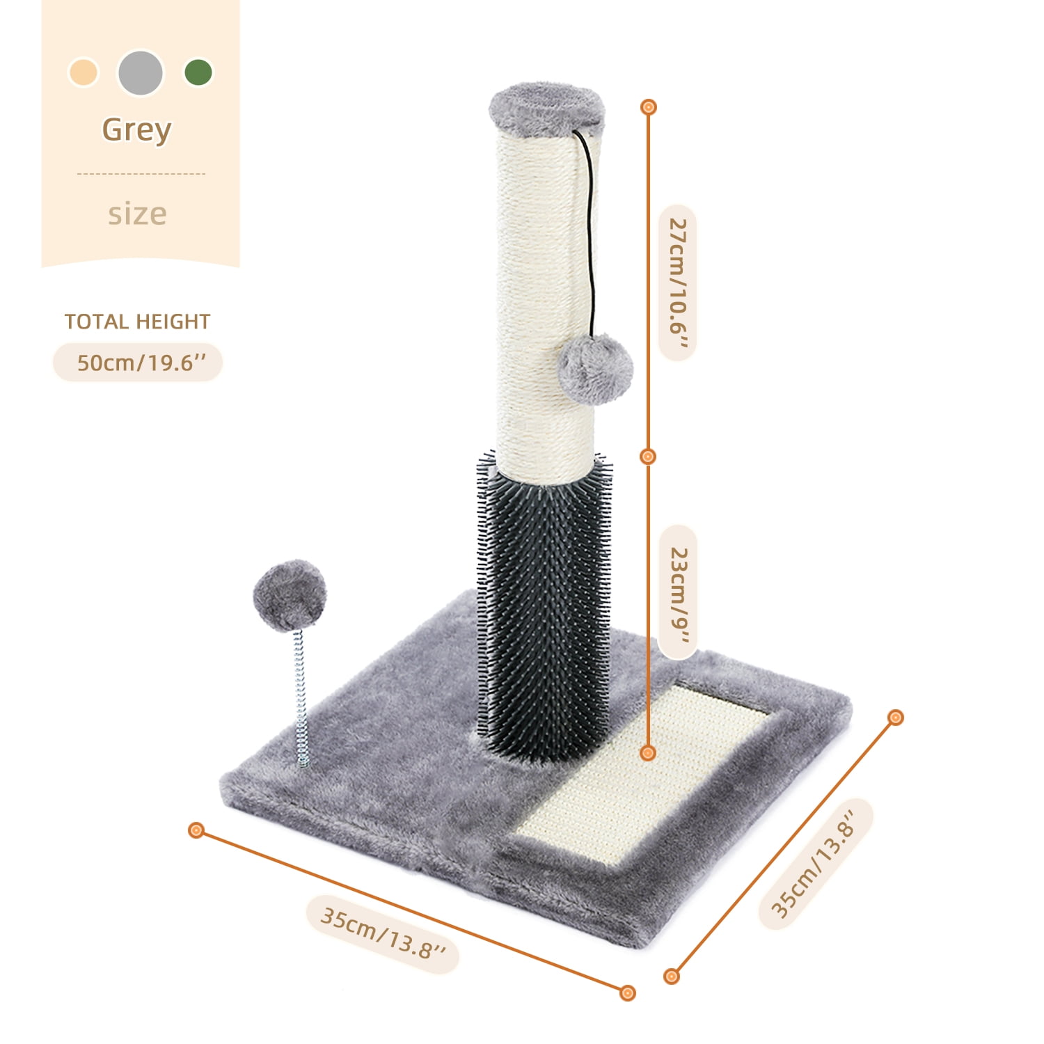 Rubber Massager Cat Scratching Post by PAWZ Road