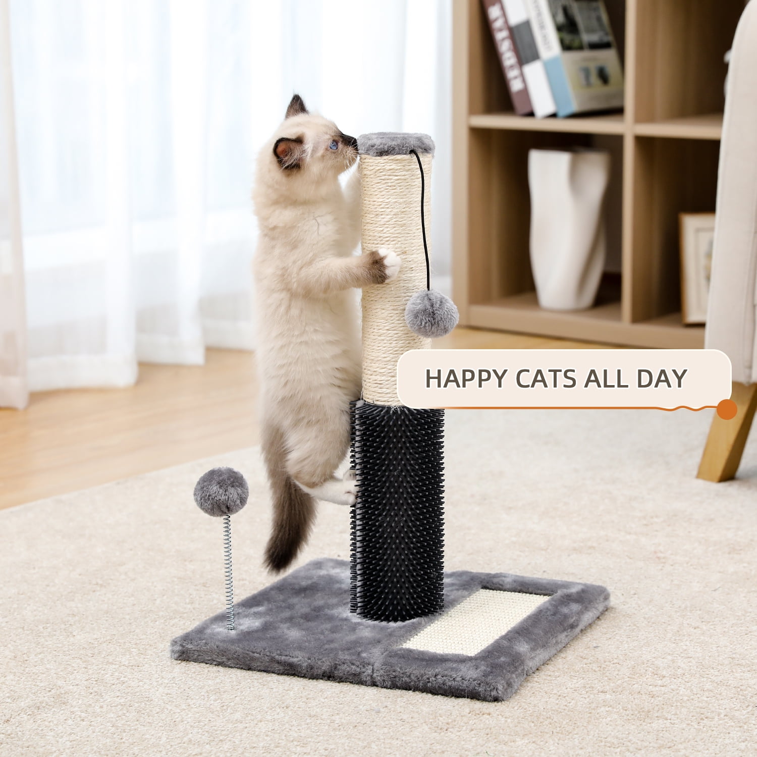 Rubber Massager Cat Scratching Post by PAWZ Road