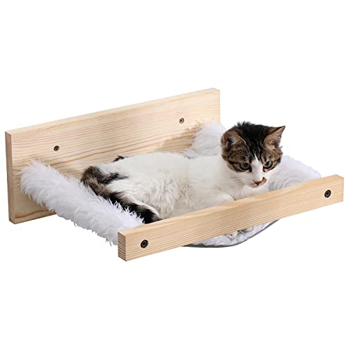 Wall-Mounted Cat Hammock & Shelf Combo