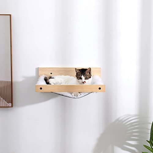Wall-Mounted Cat Hammock & Shelf Combo