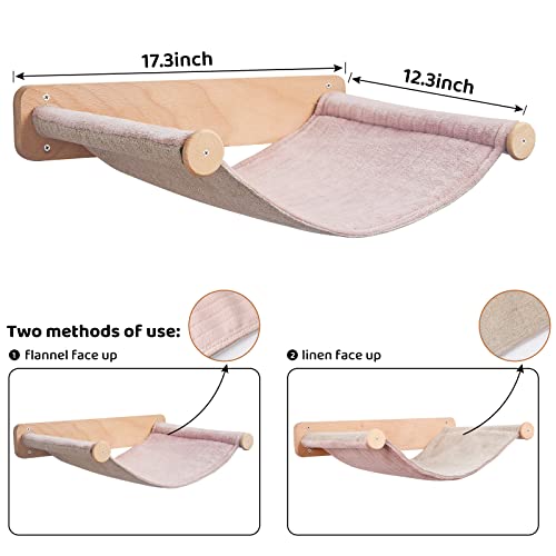 Wall-Mounted Cat Hammock Bed for Climbing and Lounging