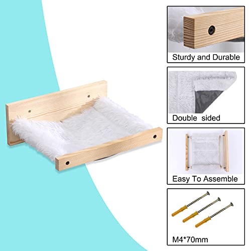 Wall-Mounted Cat Hammock & Shelf Combo