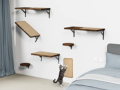 Cat Wall Shelves with Sisal and Cushion
