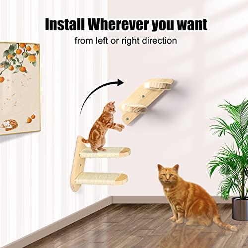Reversible Wall-mounted Cat Climbing Steps