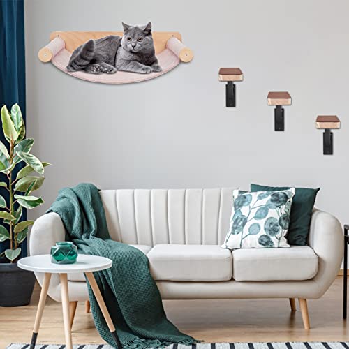 Wall-Mounted Cat Hammock Bed for Climbing and Lounging