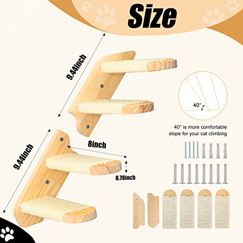 Reversible Wall-mounted Cat Climbing Steps