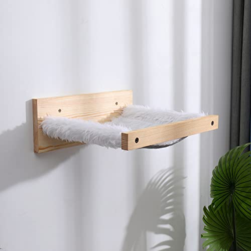 Wall-Mounted Cat Hammock & Shelf Combo