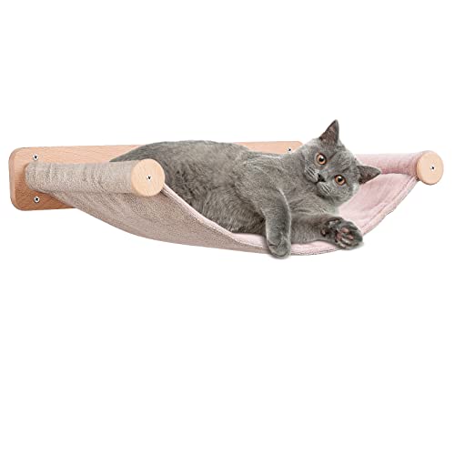 Wall-Mounted Cat Hammock Bed for Climbing and Lounging