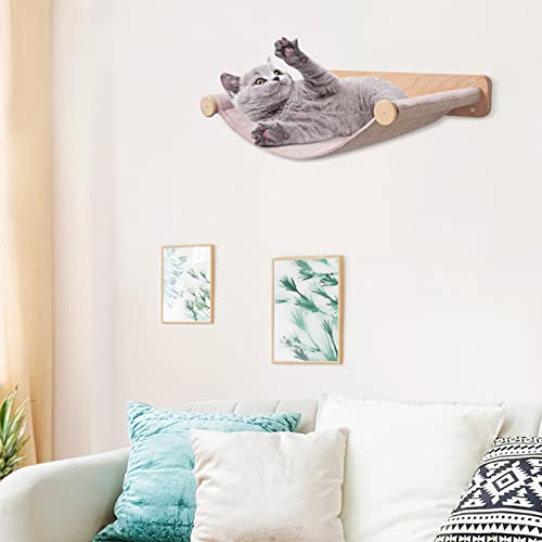 Wall-Mounted Cat Hammock Bed for Climbing and Lounging