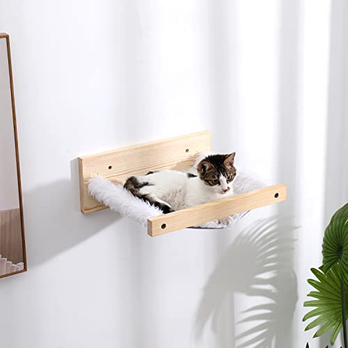 Wall-Mounted Cat Hammock & Shelf Combo