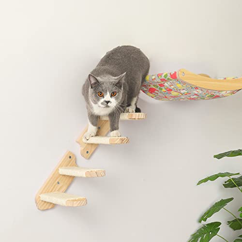 Reversible Wall-mounted Cat Climbing Steps