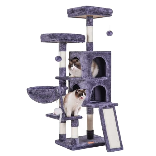 Smoky Gray Multi-Level Cat Tower Condo