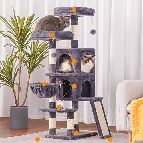 Smoky Gray Multi-Level Cat Tower Condo