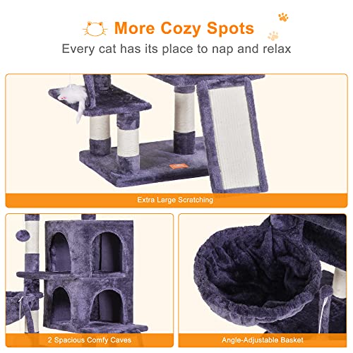 Smoky Gray Multi-Level Cat Tower Condo