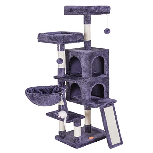 Smoky Gray Multi-Level Cat Tower Condo