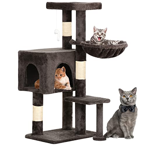 Tall Cat Tower with Hammock & Toy