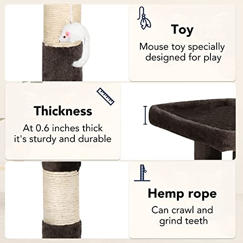 Tall Cat Tower with Hammock & Toy