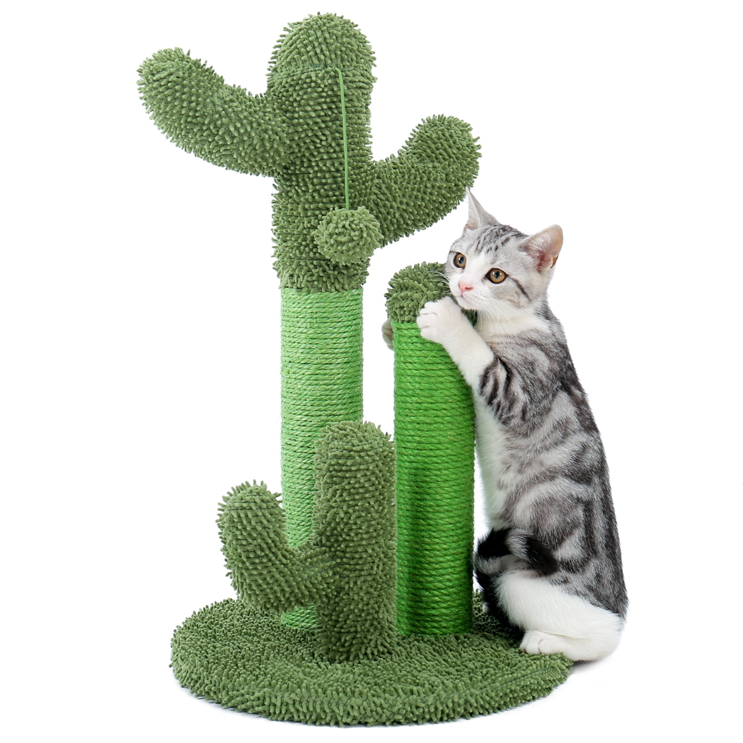 Green Cactus Cat Scratching Post - Medium