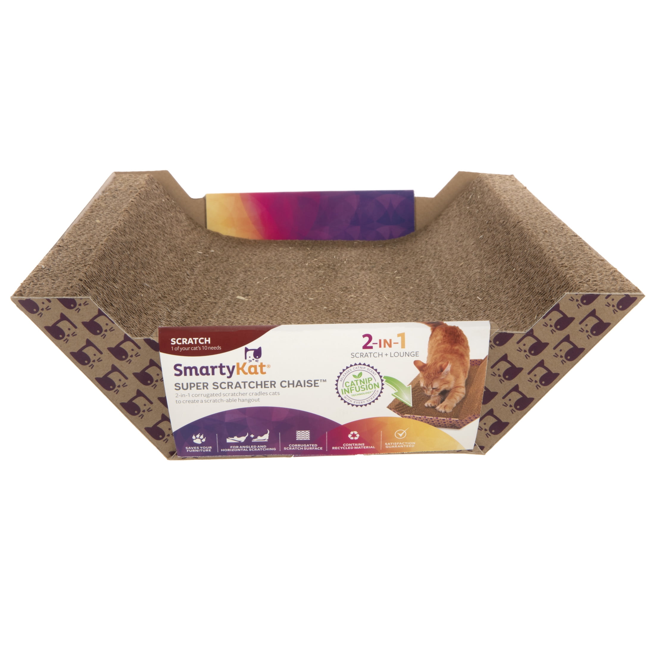 SmartyKat Catnip Chaise Scratcher & Lounge