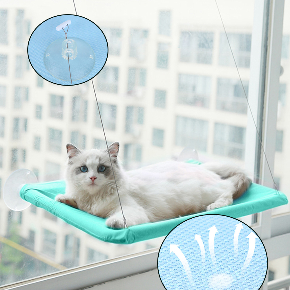 Window-mounted Cat Hammock Bed
