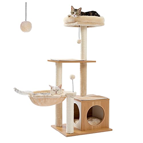 Modern Multilevel Cat Tower with Cozy Perch