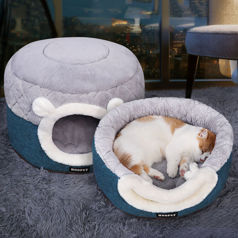 HOOPET Soft Plush Cat Bed House